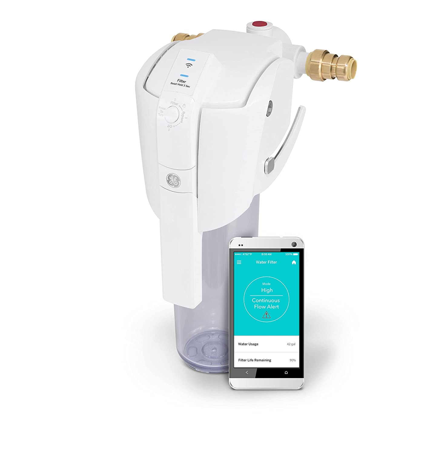 美国代购GE Smart Home GXWH70M智能全屋前置净水器wifi 连接控制