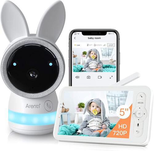美国代购ARENTI Video Baby Monitor 婴童看护摄像头双向音频2K