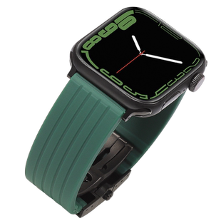 适配Apple Watch Series 9表带苹果iWatch8手表表带se高级iWatch7/6/5/4代小众硅胶苜蓿草色男款女生潮牌45mm