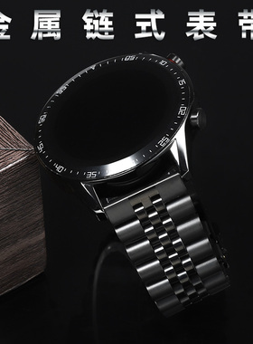 适用华为智能手表gt4金属watch4pro表带新款GT3/2pro腕带GT2Watch4男款Ultimate保时捷pro运动黑色不锈钢表链