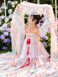 【清仓款】吾心宜[沐夏]春夏刺绣腰带印花披帛仅合围原创唐制汉服