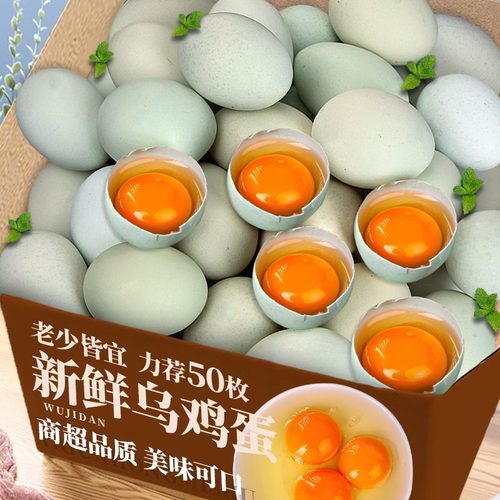 现捡新鲜乌鸡蛋绿壳鸡蛋