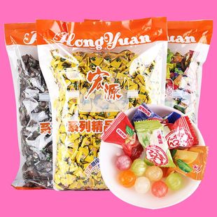 宏源陳皮糖5斤裝 正品 白桃話梅水果硬糖散裝 喜糖新年糖果零食 原裝