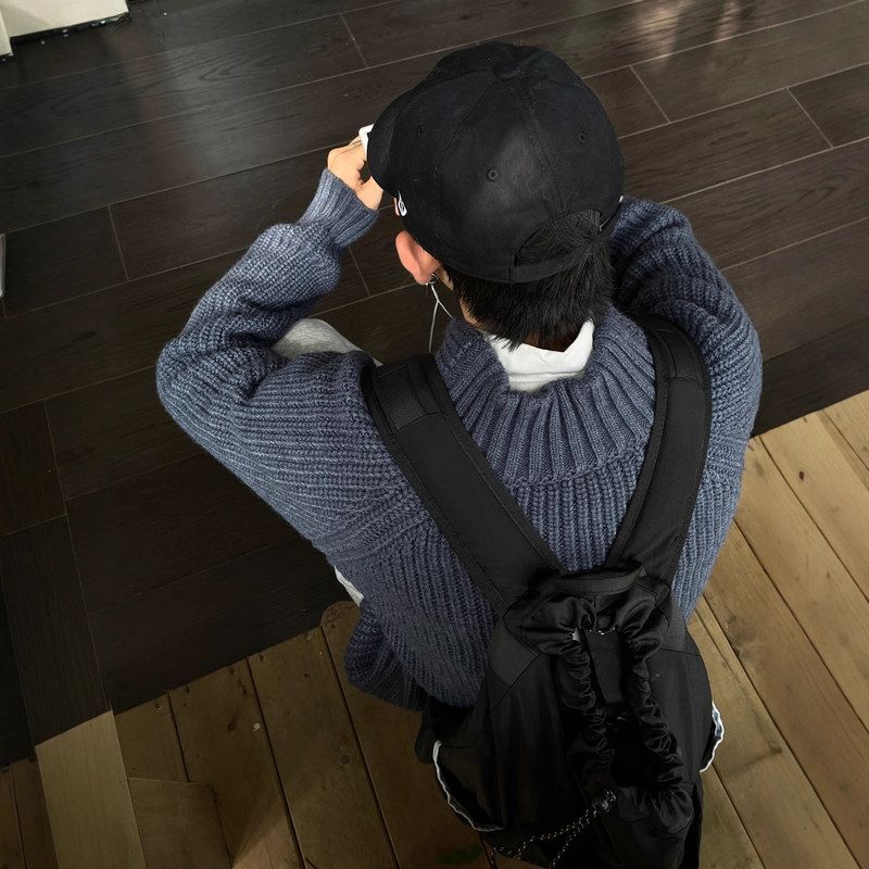 短反针织衫外套新款美式毛衣男女