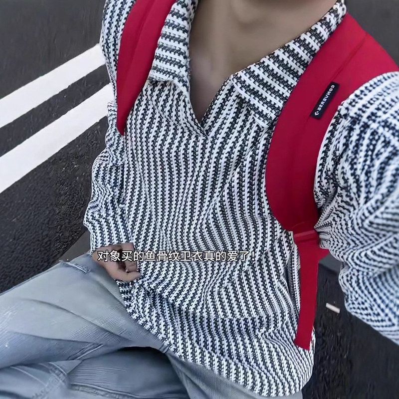 短反纹鱼骨风恤雪尼尔秋季香风