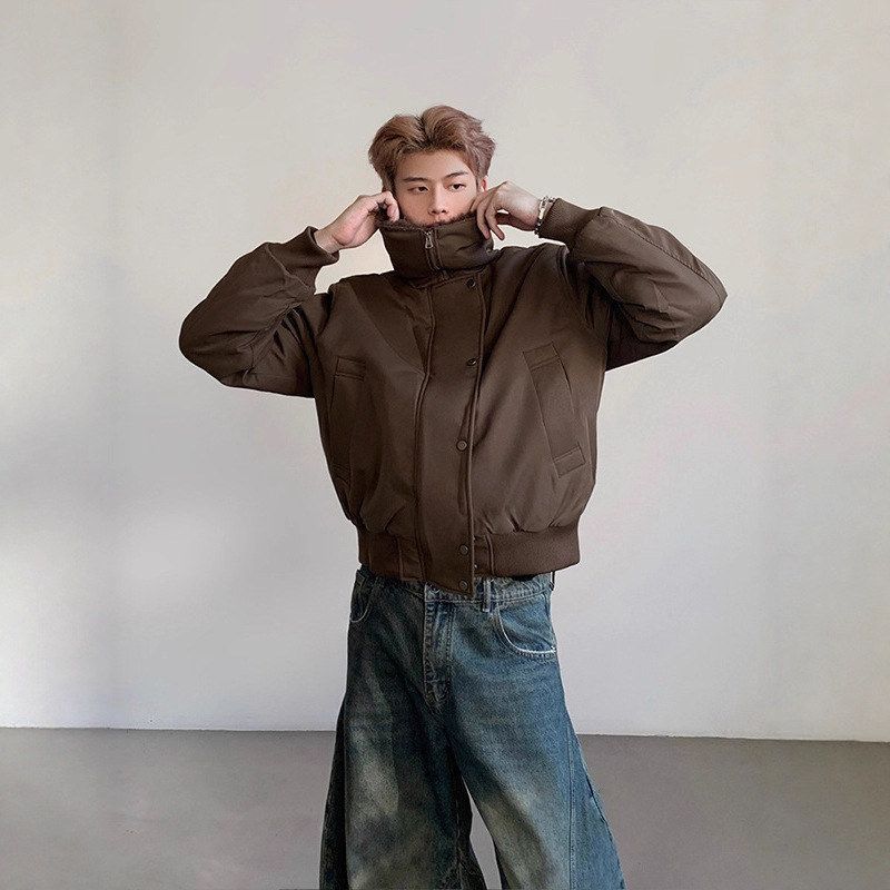 短反巴恩风潮牌秋冬美式夹克毛领