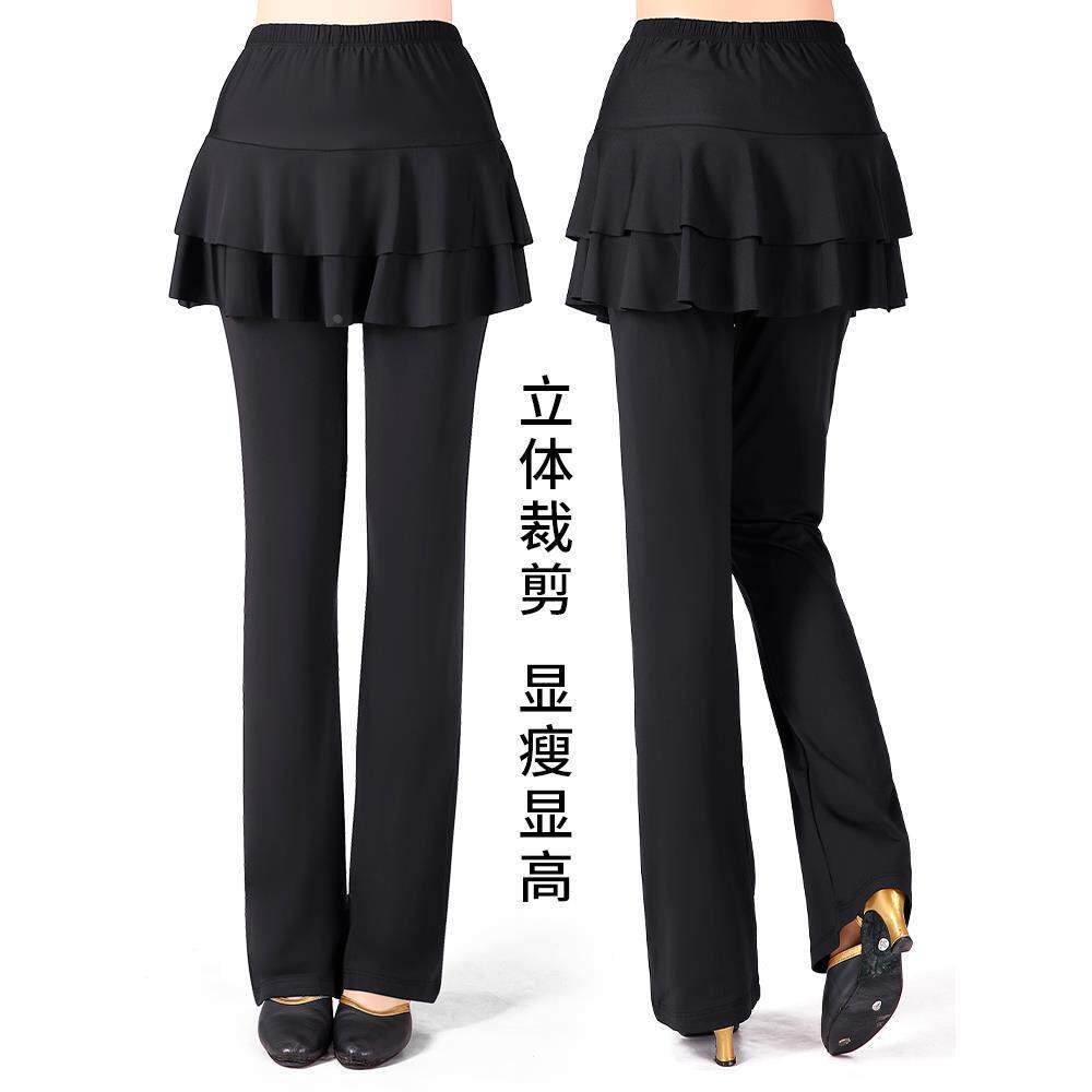 新款广场舞服装牛奶丝舞蹈裙裤子女春夏季套装跳舞裤拉丁舞蹈裤裙