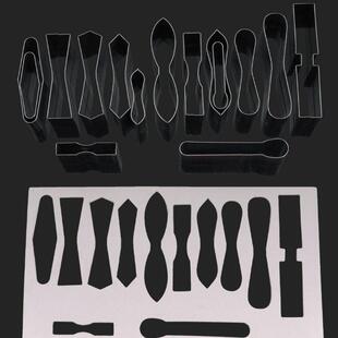 皮革异型花冲皮料刀模打孔器15件套 DIY手工皮革尾带开孔尾斩