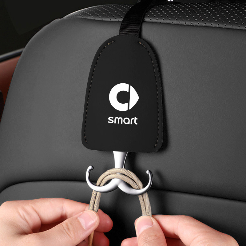 适用smart精灵1号一号车载座椅后背挂钩5号五号车内后排收纳挂勾