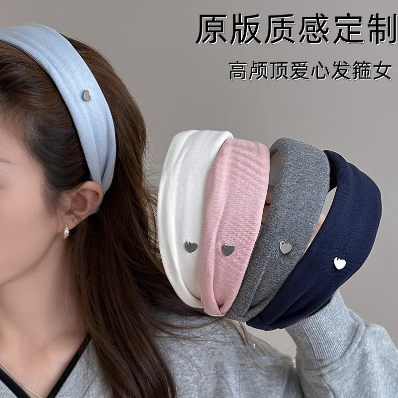 美式复古针织宽边发箍女时髦高级感发卡高颅顶头箍洗脸压发捆头窟