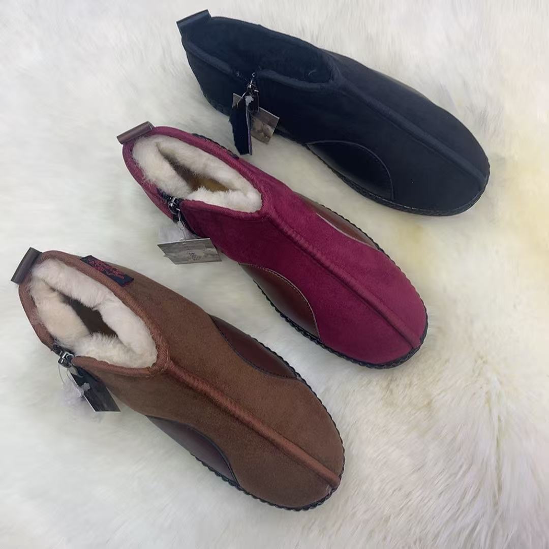 2025中老年真羊毛皮毛一体加厚雪地靴