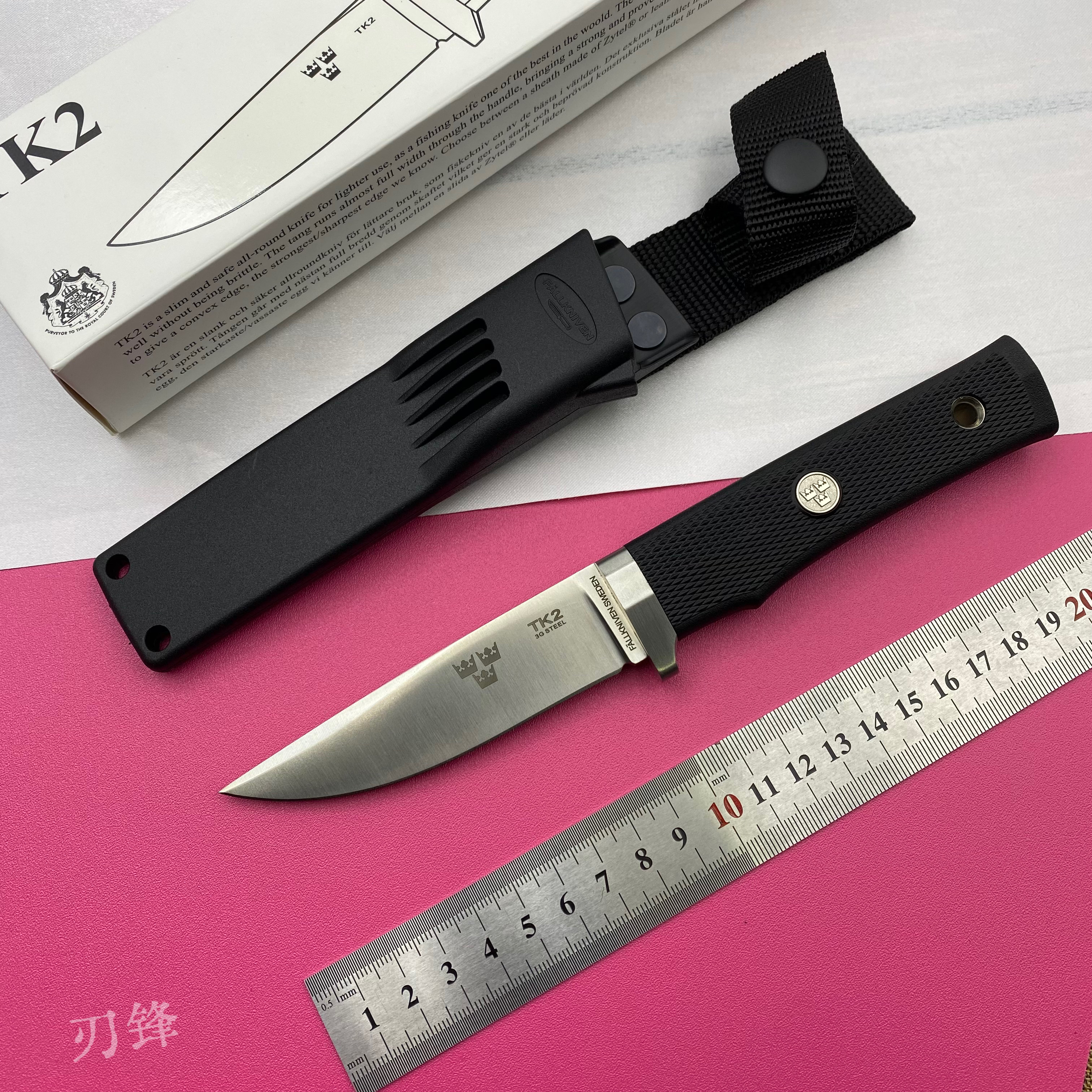 福克尼文 TK2小直刀户外露营便携式随身瓜果刀