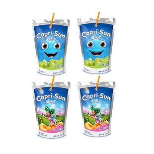 【天猫U先】果倍爽进口儿童果汁饮料橙汁白葡萄3袋装