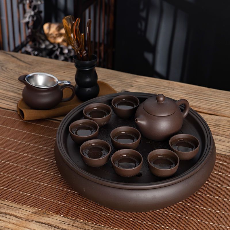 紫砂功夫茶具套装现代家用简约潮汕整套陶瓷茶盘茶壶茶杯泡茶