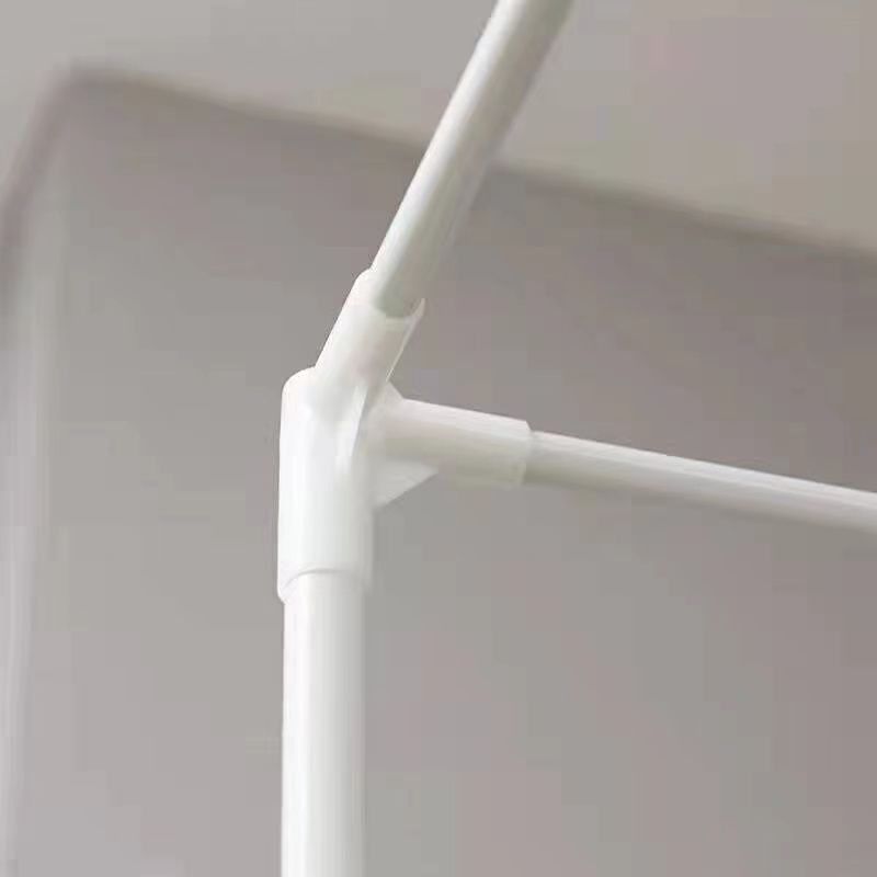 拉链坐床蚊帐支架杆子白色铁艺烤漆加厚家用螺纹管子单买通用