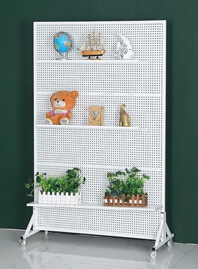 落地洞洞板货架手机配件饰品架立式展示架五金工具挂板超市置物架