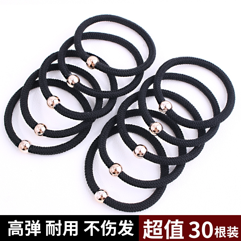 头绳女发圈橡皮筋简约高弹力黑色