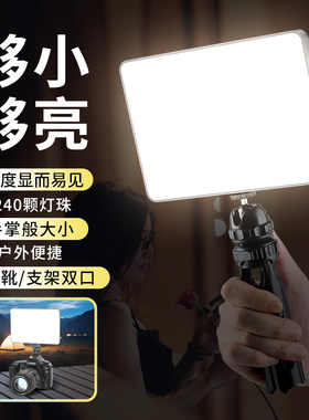 摄影补光灯led便携可调色温手持平板灯户外直播人像美颜拍照视频夜景外拍常亮影视太阳灯单反相机摄像直播灯