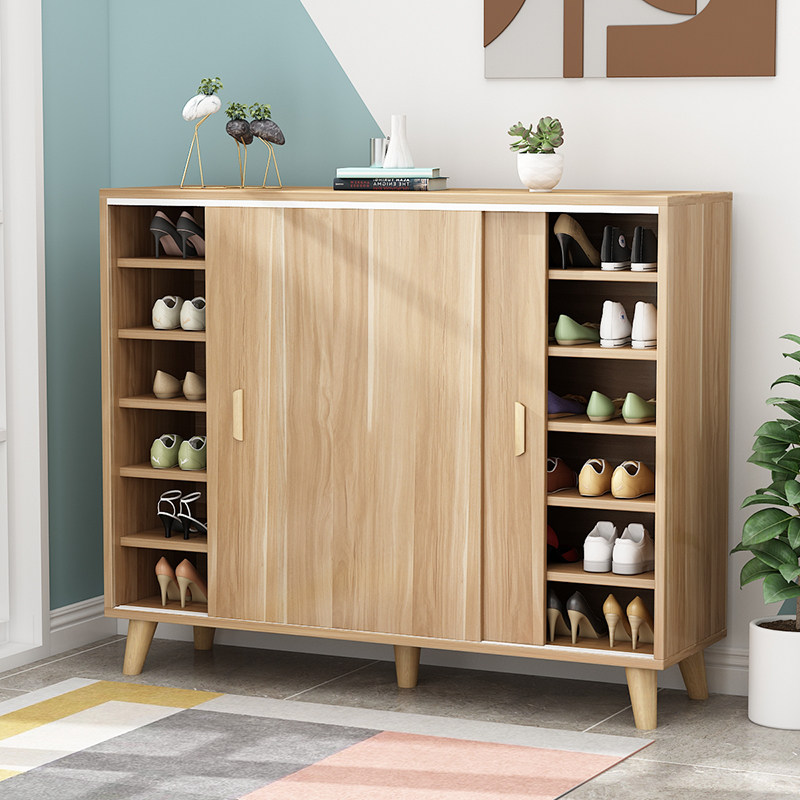 推拉移门鞋柜家用门口多层鞋架门厅收纳玄关大容量省空间楼道防尘