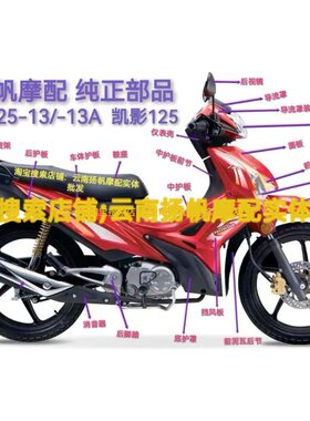 适用本田弯梁摩托车配件WH125-13/13A凯影全车塑料外壳挡风板面板