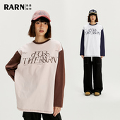 RARN 热爱如你撞色文字印花长袖 T恤RA23AW033