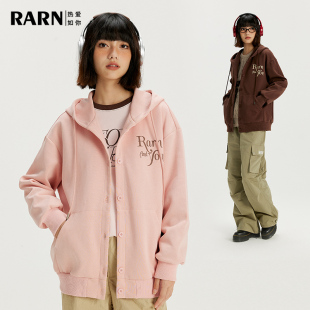 RARN 连帽卫衣RA23AW048 热爱如你纽扣开衫