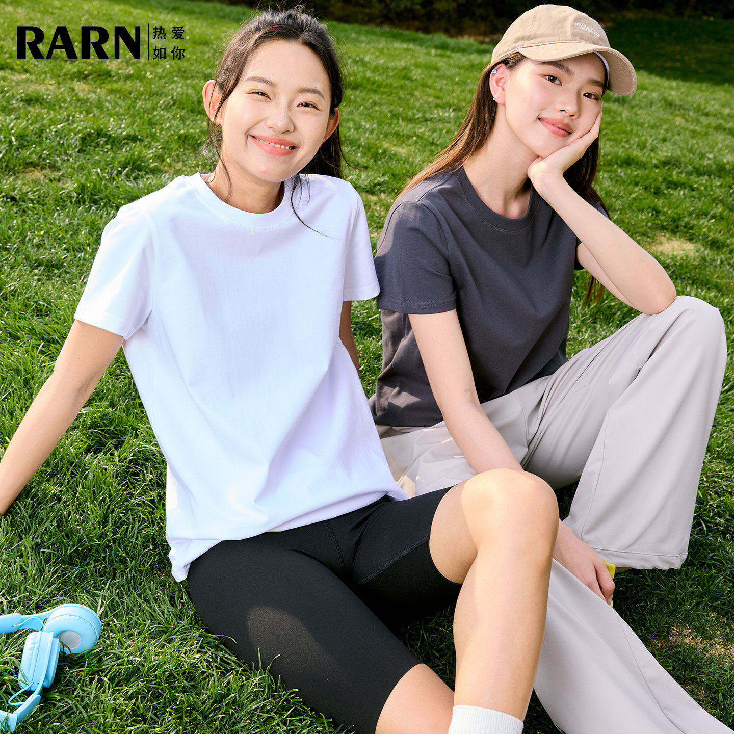 RARN热爱如你2026年夏季7A抗菌全棉正肩T恤女运动户外徒步打底衫
