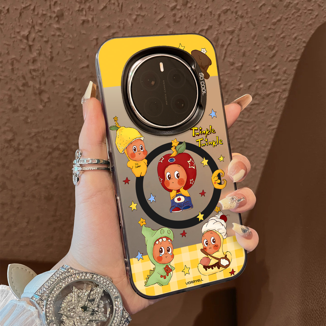 适用于荣耀magic7pro手机壳苹果帽星星人支架磁吸新品7男女款6pro全包防摔高级感保护套简约honormagic6