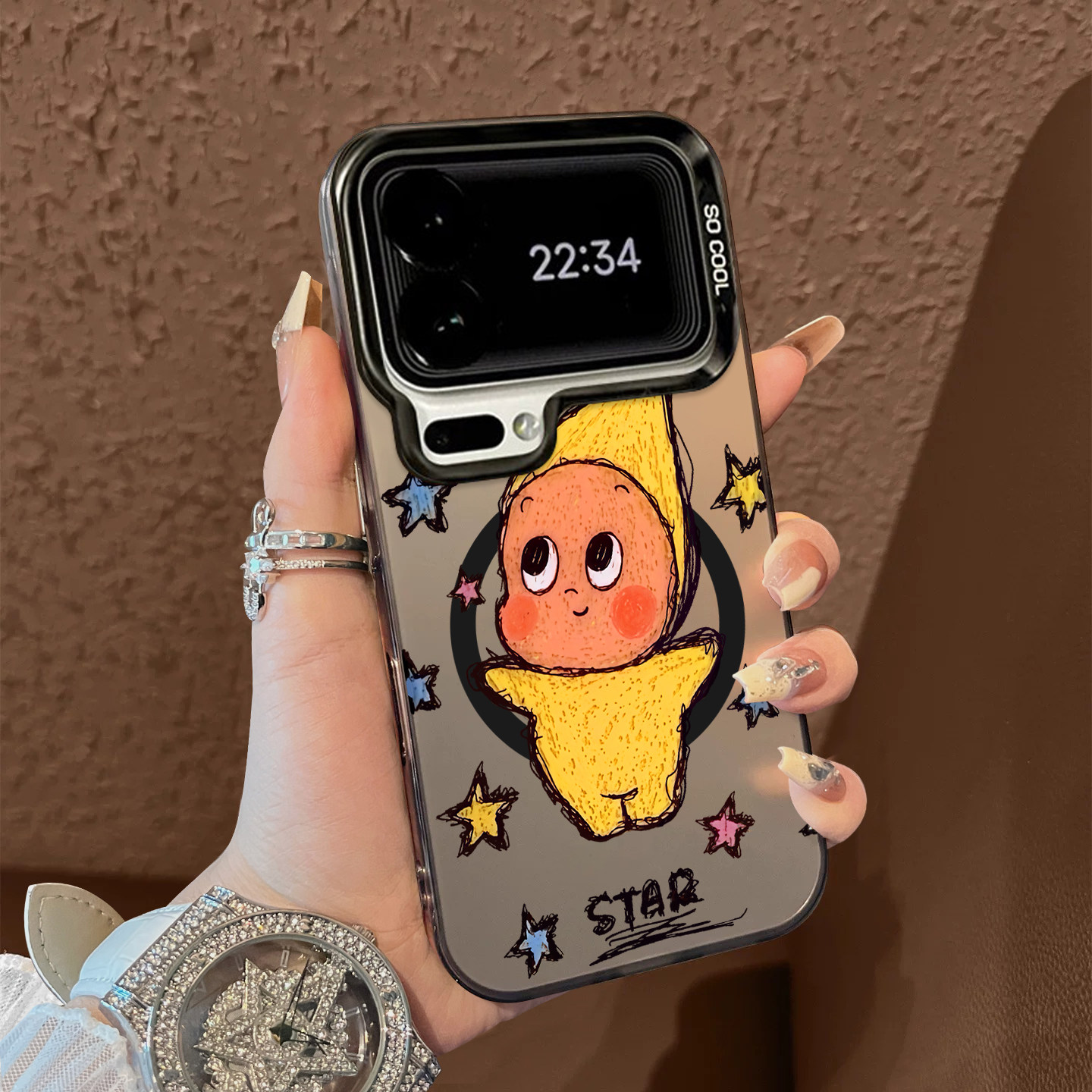 适用于小米17promax手机壳腮红黄小人简约磁吸高级感12s外