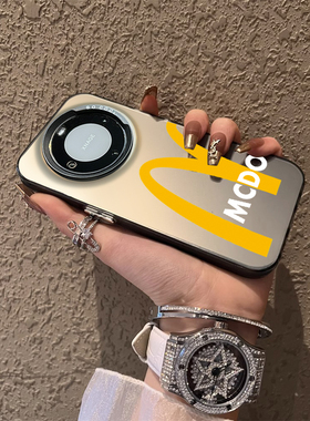 适用于华为mate70pro手机壳高级感JD黄色字母m系列简约彩银40e套全包防摔30Mate50pro外新款男女生60