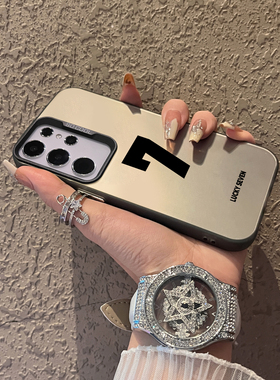 适用于三星GalaxyS24ultra手机壳luckyseven彩银s22新品s24+男女款s21FE全包note20防摔高级感套简约s23plus