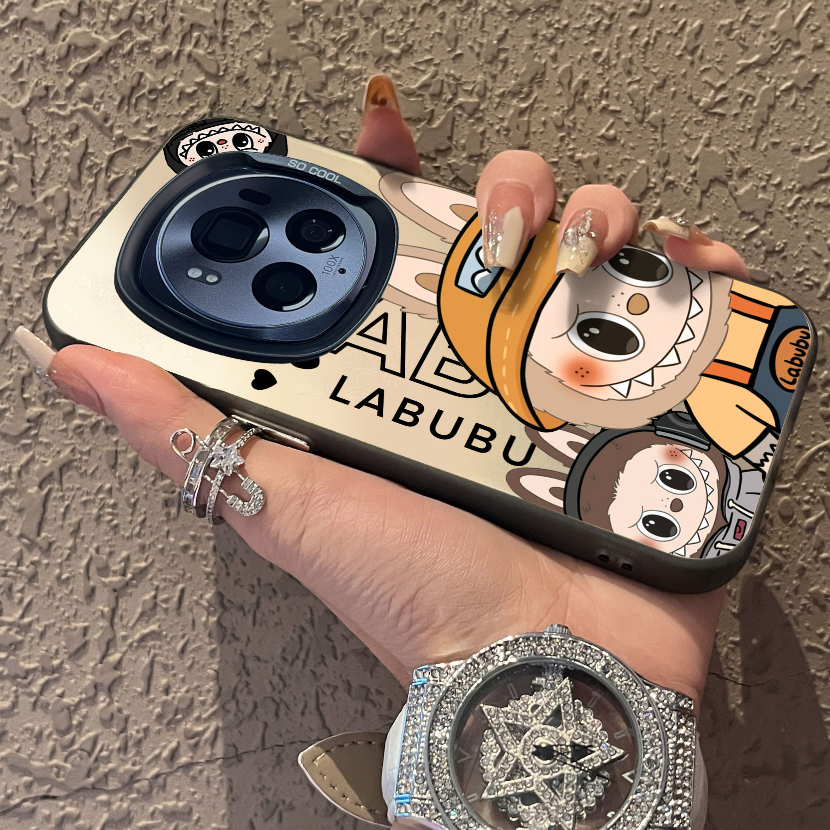 适用于荣耀magic7pro手机壳黄色拉布布支架彩银新品男女款全包magic4/5防摔高级感保护套简约honormagic6