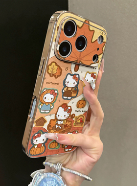 适用于苹果17promax手机壳JD枫叶猫咪16e大视窗iphone12/13套全包17air支架15新款防摔男女外14plus