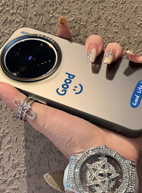 适用于vivox200promini手机壳蓝色good微笑支架x100ultra新品x80男女款x90彩银70简约60全包y300防摔保护套x