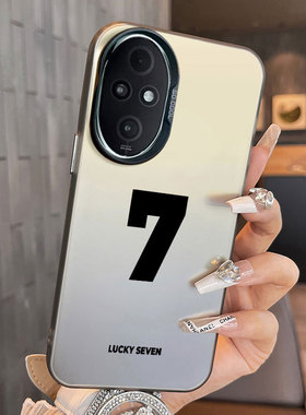 适用于荣耀200pro手机壳luckyseven高级感小众简约华为90彩银80套新品70防摔50男女款保护套honor100pro