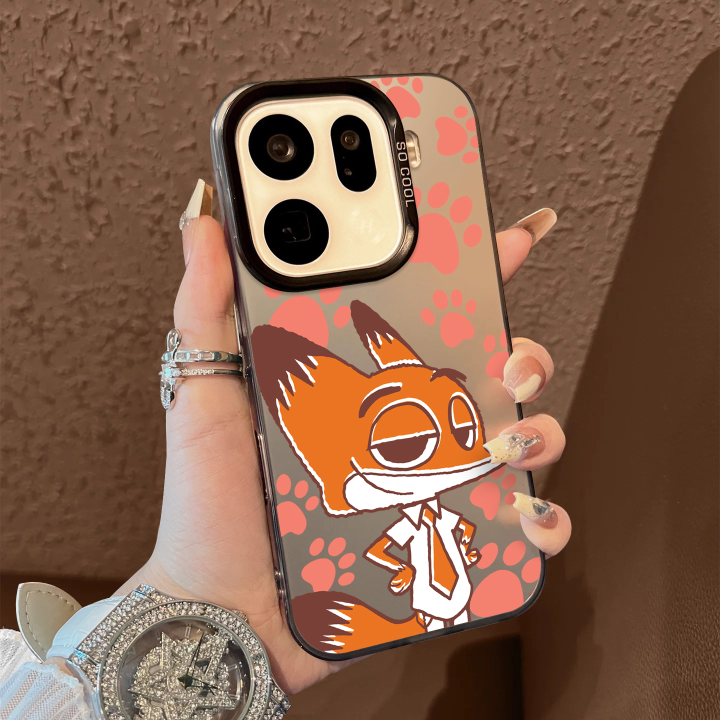 适用于OPPOFindx9pro手机壳红尼克朱迪支架彩银新品x7ultra至尊版男女款全包x6/x5防摔保护套简约findx8