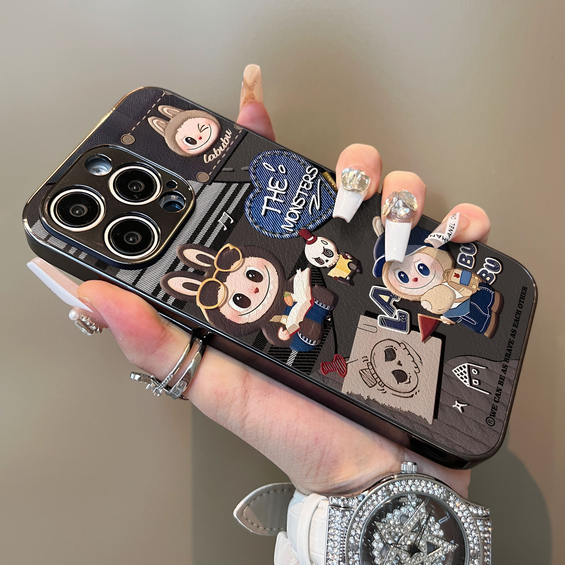 适用于三星GalaxyS25ultra手机壳看书拉布布支架小羊皮s22新品s24+男女款全包防摔高级感套简约s23plus至尊