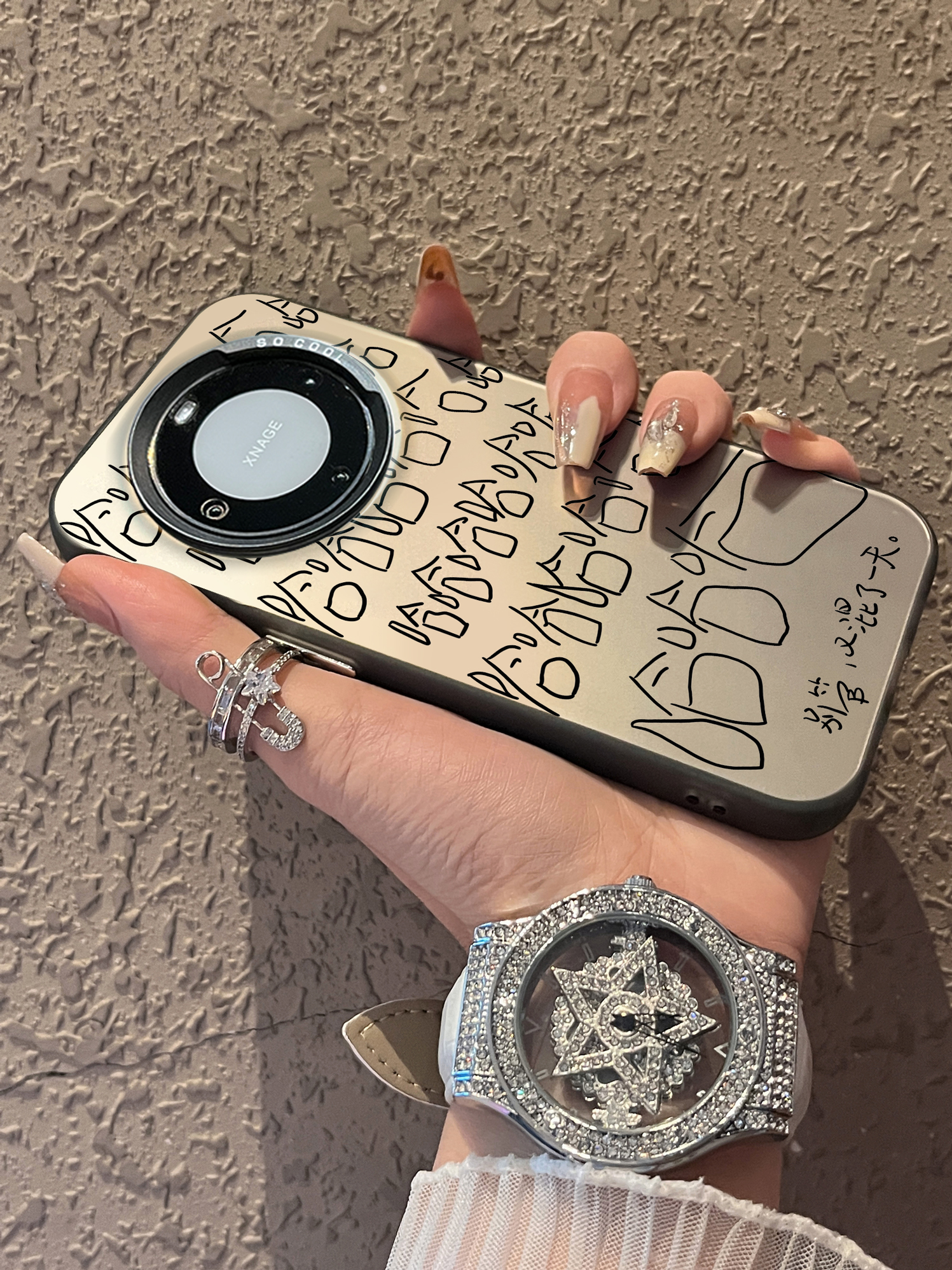 适用彩银华为手机壳简约