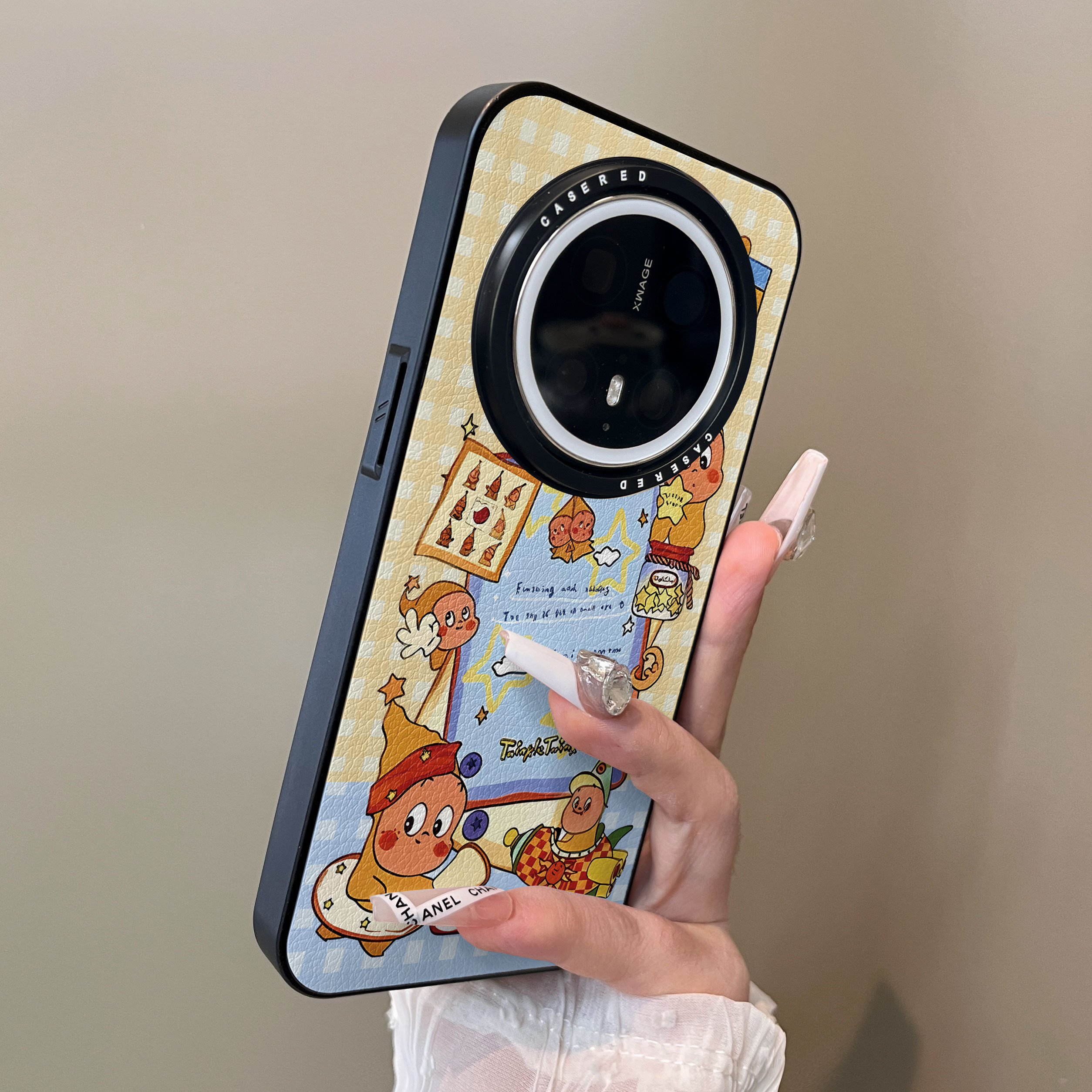 适用于华为mate70proplus手机壳坐飞船小人刀锋60pro十小羊皮支架40简约新款50e套防摔男女生mate60pro+