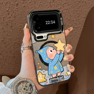 适用于小米17promax手机壳乌云蓝雨衣小人简约磁吸高级感12s外全包新款红米k60男女生13至尊套14ultra/15