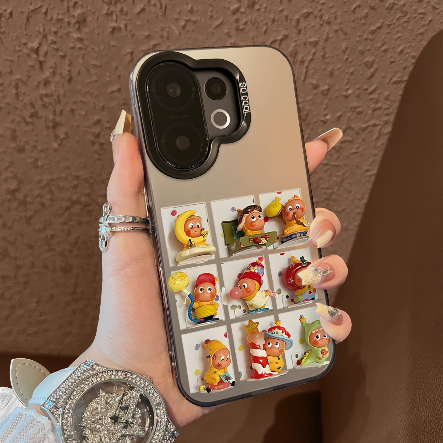 适用于vivos30promini手机壳九宫格星星人支架彩银s17新品s16e男女款s15全包s18防摔s19高级感保护套简约s20