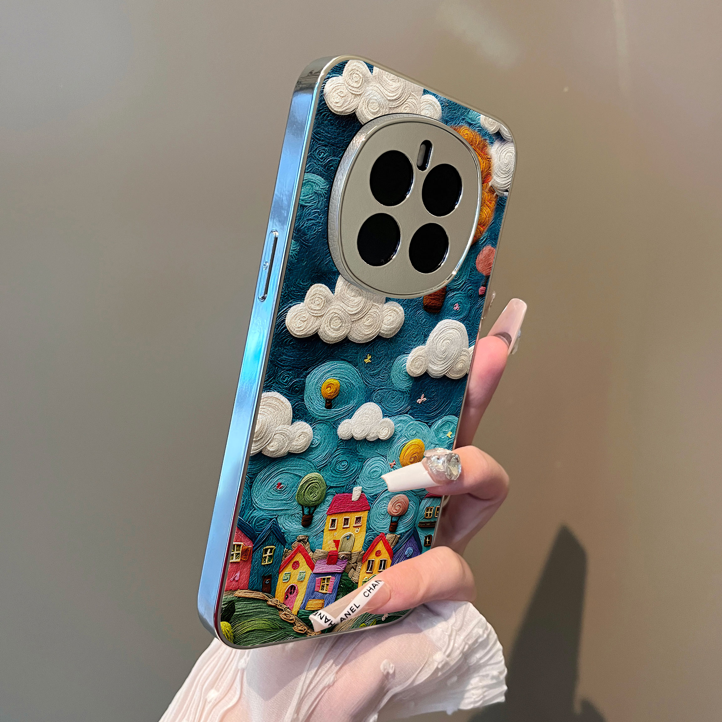 适用于荣耀magic7pro手机壳高级感彩色房子云朵支架6小羊皮全包magic5pro外防摔新款男女华为magci4/5套软