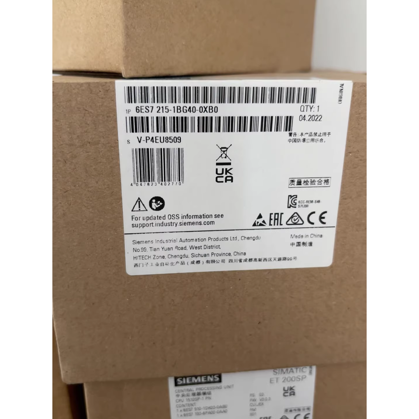 全新原装S7-1200PLC模块 6ES7215-1BG40-0XB0 AC/DC/RLY CPU1215C