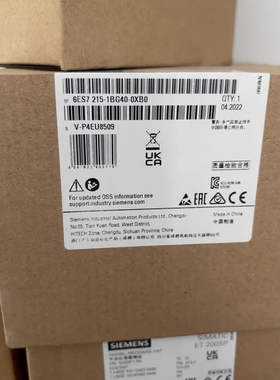 全新原装S7-1200PLC模块 6ES7215-1BG40-0XB0 AC/DC/RLY CPU1215C