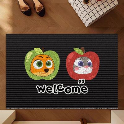 疯狂动物城丝圈防刮耐磨门垫