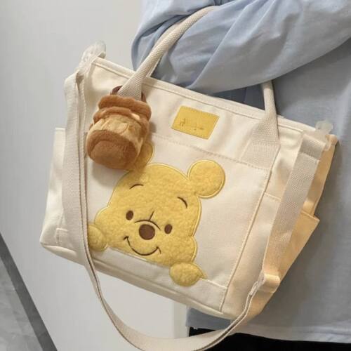 可爱卡通维尼熊帆布斜挎