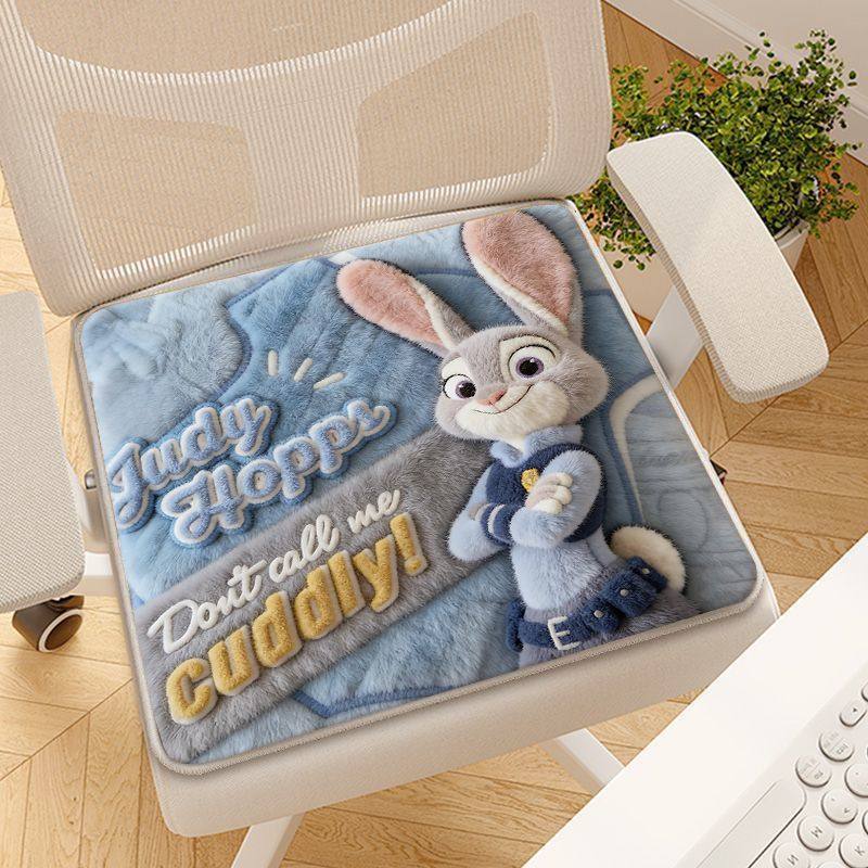 疯狂动物城尼克朱迪坐垫冬方形图案仿羊绒餐椅办公室卡通可爱毛绒,居家布艺,椅垫,淘宝优惠券,粉丝福利购,淘宝优惠卷