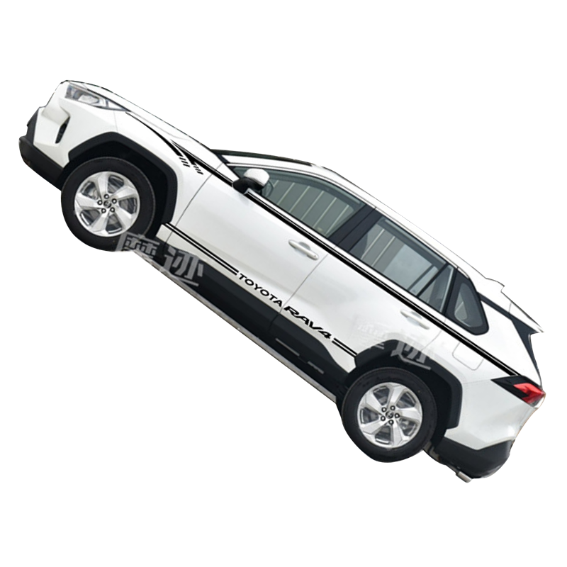 适用于2020款丰田RAV4荣放车贴拉花侧裙改装车身腰线贴纸彩条装饰
