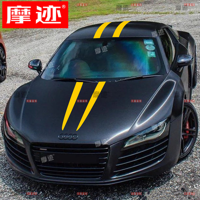 适用于奥迪R8车贴拉花TT A4 A6 A5 S3 rs7引擎盖改装跑车贴纸贴膜