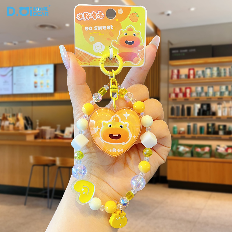 水豚噜噜周边系列串珠包包挂件
